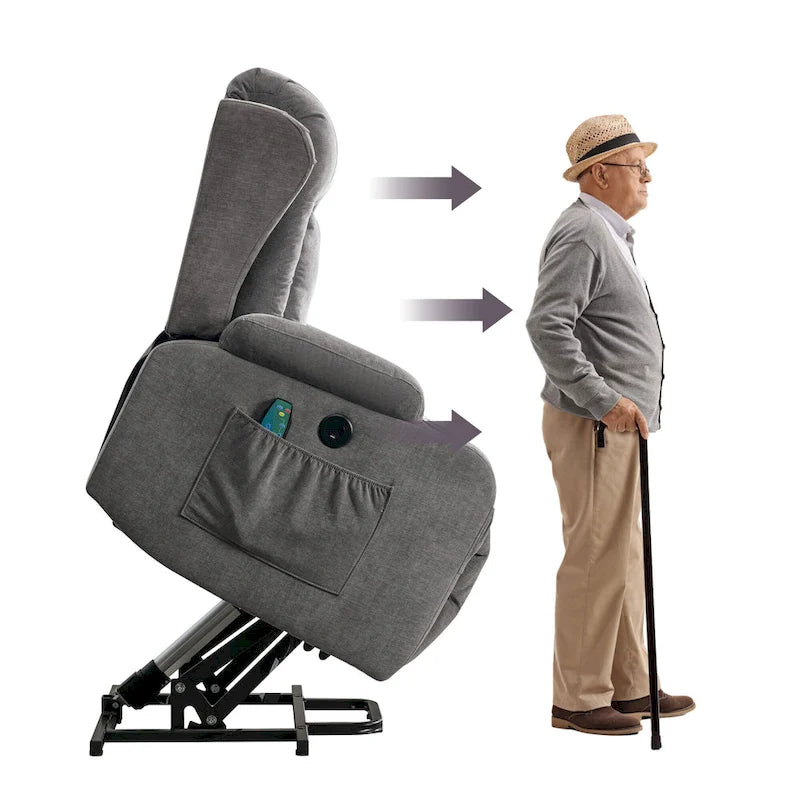 Sillón reclinable para sala de estar con bolsillo lateral