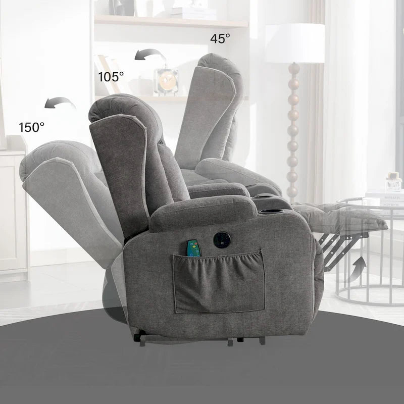 Sillón reclinable para sala de estar con bolsillo lateral