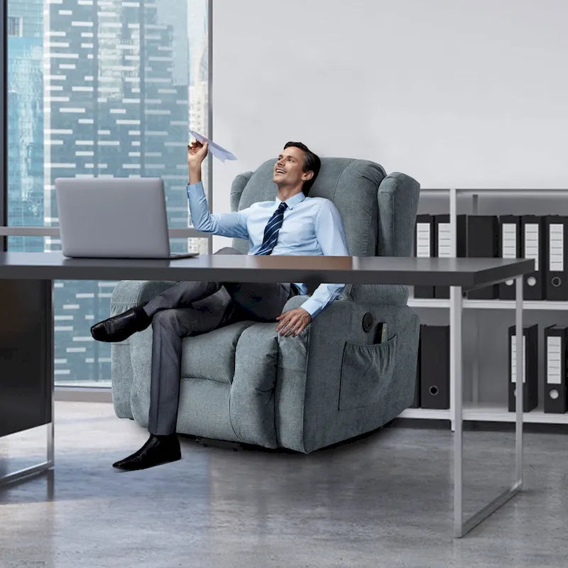 Sillón reclinable para sala de estar con bolsillo lateral