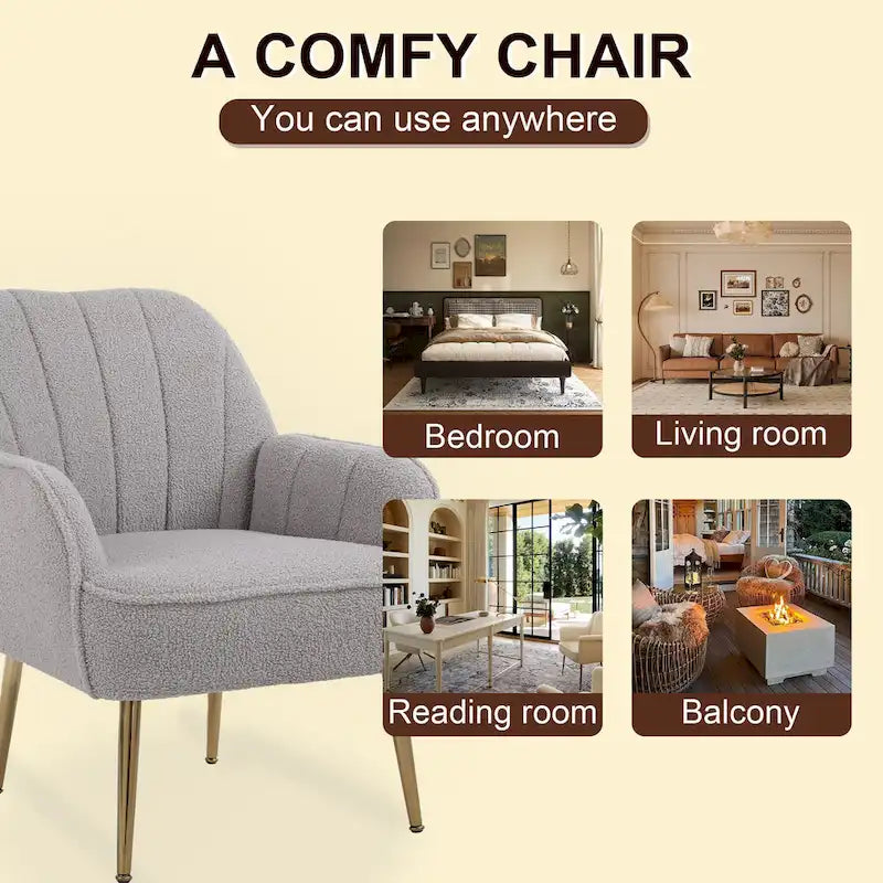 Sillón moderno con apoyabrazos anchos