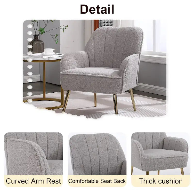 Sillón moderno con apoyabrazos anchos