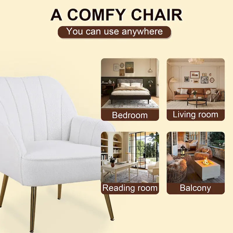 Sillón moderno con apoyabrazos anchos