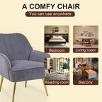 Sillón moderno con apoyabrazos anchos