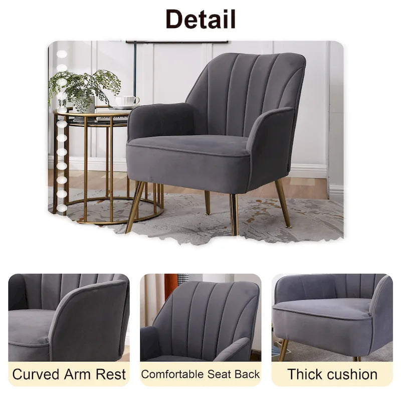 Sillón moderno con apoyabrazos anchos