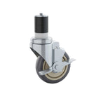 Set of 4 Commercial Heavy Duty Casters with 2 Swivel Casters, 2 Locking Casters