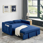 Sofá Cama Convertible Moderno de 55" con 2 Bolsillos Laterales Desmontables