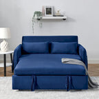 Sofá Cama Convertible Moderno de 55" con 2 Bolsillos Laterales Desmontables