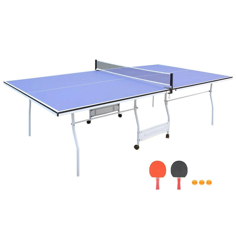 Mesa de ping-pong de 2,74 m, plegable y portátil, juego de mesa de ping-pong