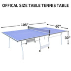 Mesa de ping-pong de 2,74 m, plegable y portátil, juego de mesa de ping-pong