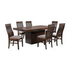 Juego de comedor de 7 piezas Mango Roble