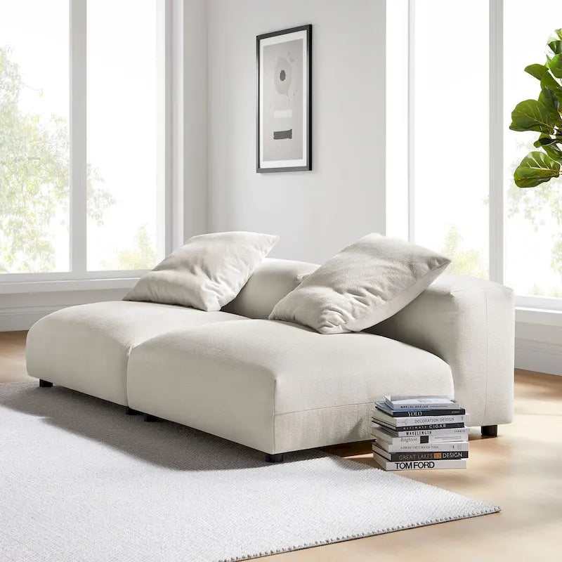 Sofá modular tapizado en tela