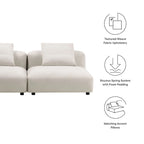 Sofá modular tapizado en tela