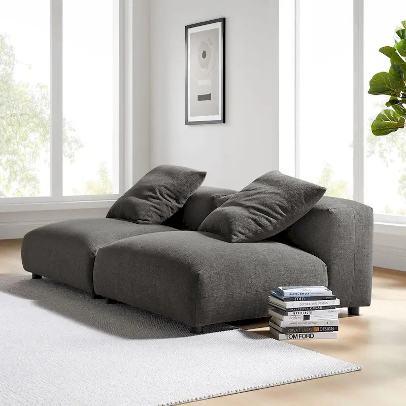 Sofá modular tapizado en tela