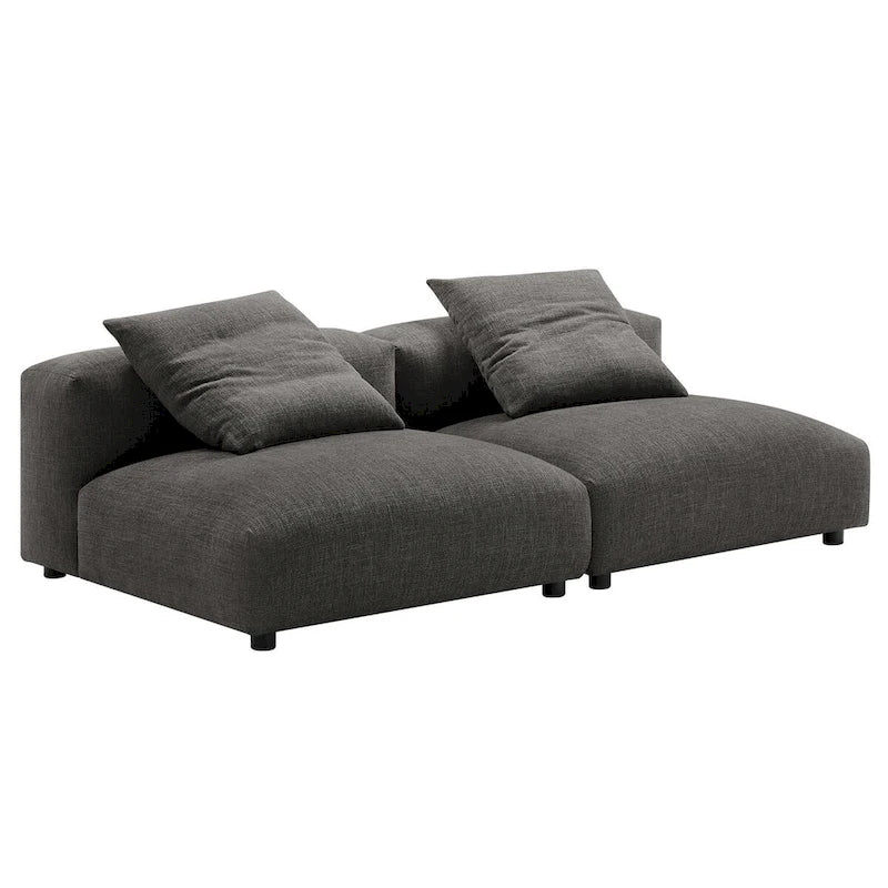 Sofá modular tapizado en tela